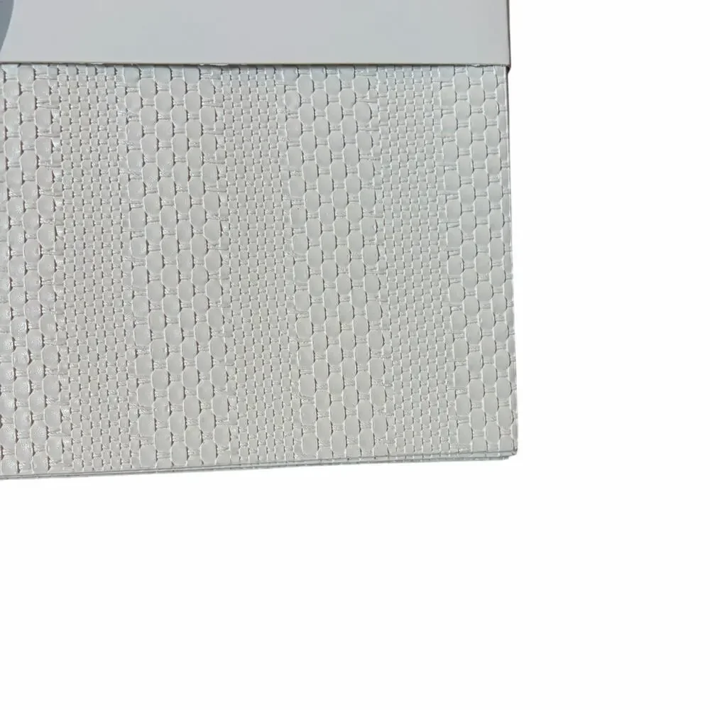 Ala Carte Vegan Leather Reversible Placemats 12x18 Set of 4 Cream Textured New